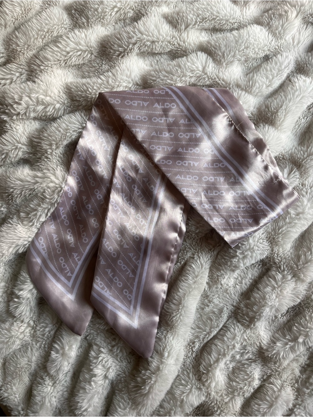 ALDO Satin Logo Twilly hair tie